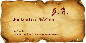 Jurkovics Nóna névjegykártya